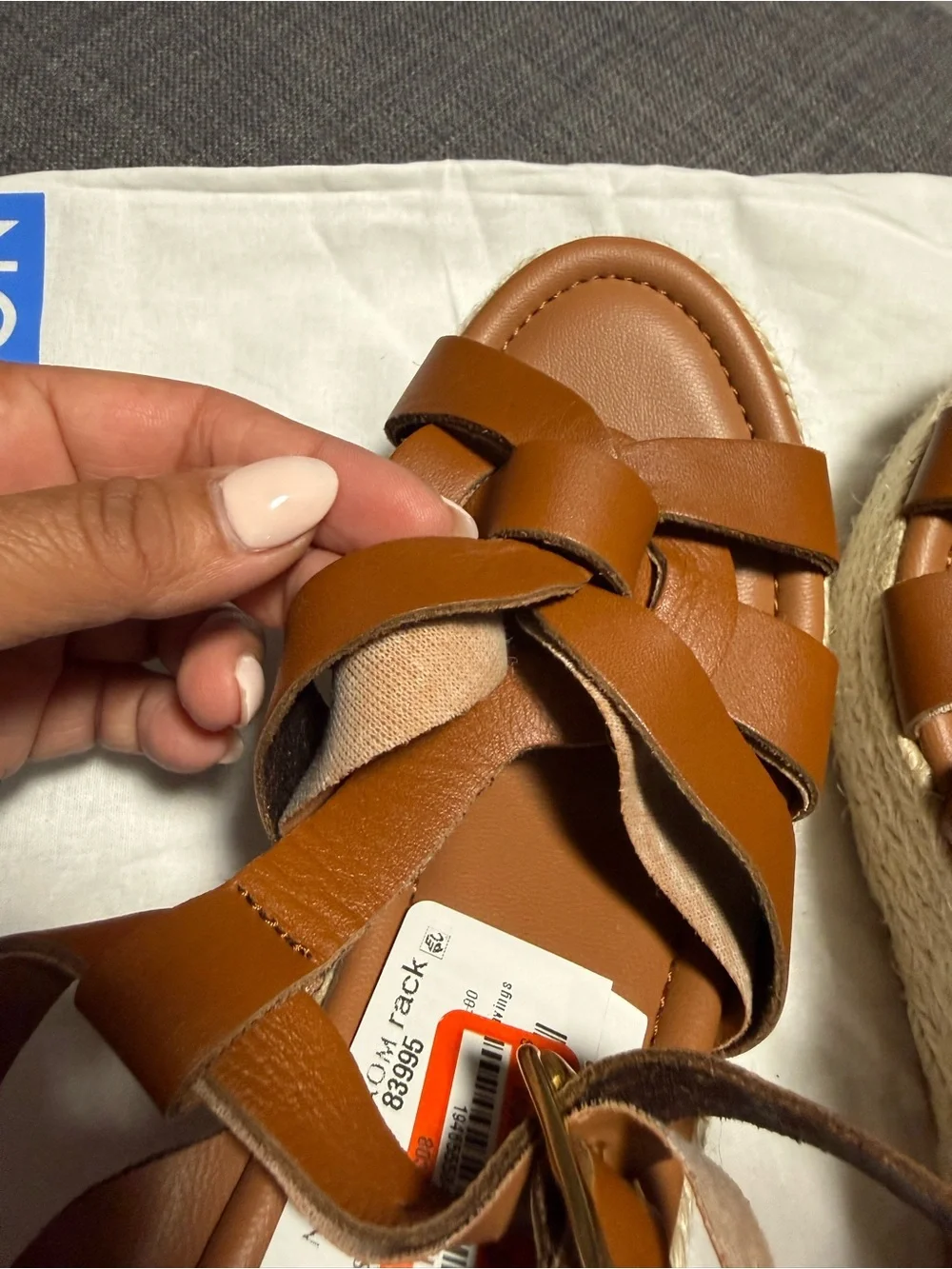 NWT Bruno Magli Estra Espadrille Platform Wedge (AS IS)